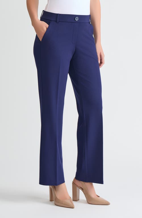 Kasper Pull-on Flare Pants In Blue