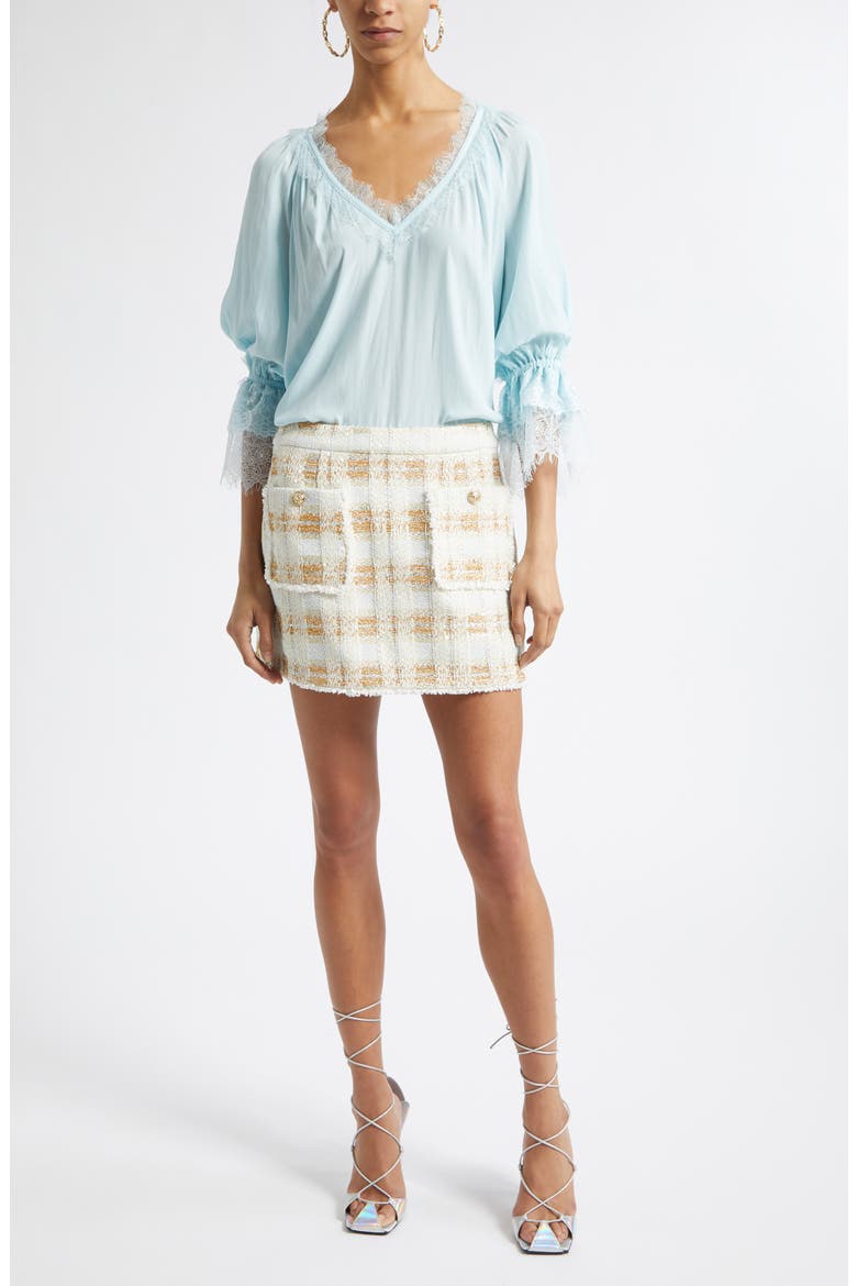 Lilah Lace Trim Top, Alternate, color, BLUE BREEZE