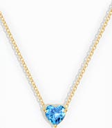 Mint & Lily Dainty Birthstone Heart Necklace