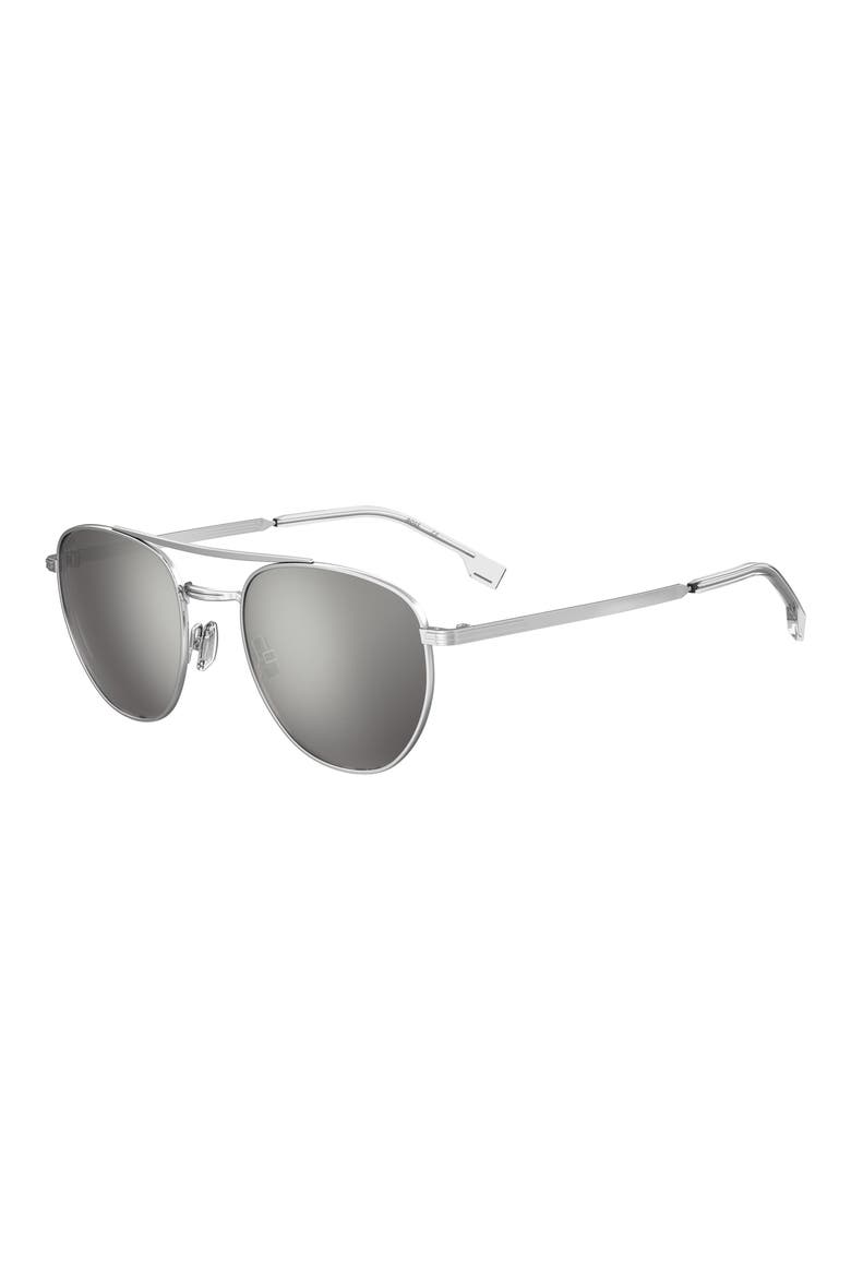 1631/S 53mm Mirrored Square Sunglasses, Alternate, color, PALLADIUM