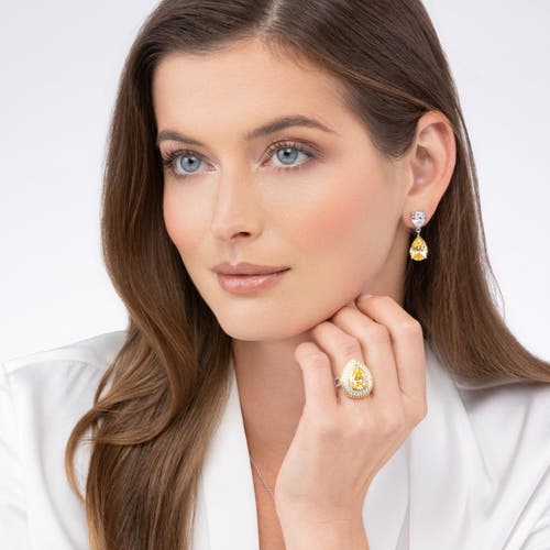 Anna Zuckerman Miranda 5 Carat Canary Drops In Canary Yellow Crystalline