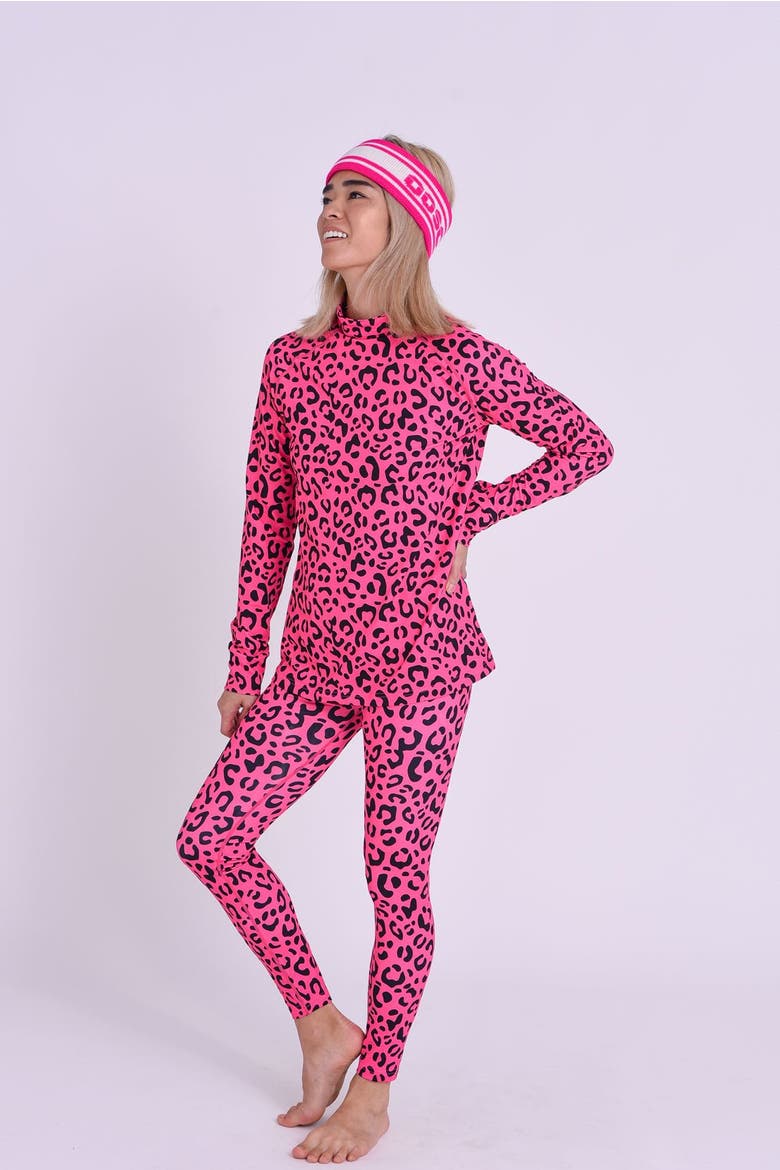 Baselayer Top - Hotel California Pink Leopard Women's, Alternate, color, multi-colour