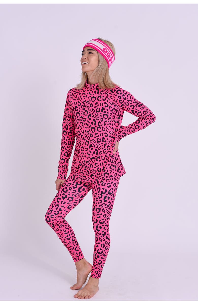 OOSC Baselayer Top - Hotel California Pink Leopard Women's, Alternate, color, Multi-Colour
