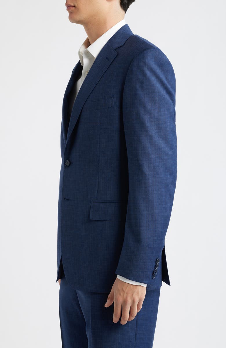 Canali Siena Regular Fit Blue Mélange Wool Suit, Alternate, color, Blue