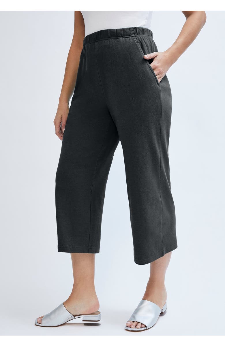 Jessica London Soft Ease Wide Crop, Alternate, color, Black