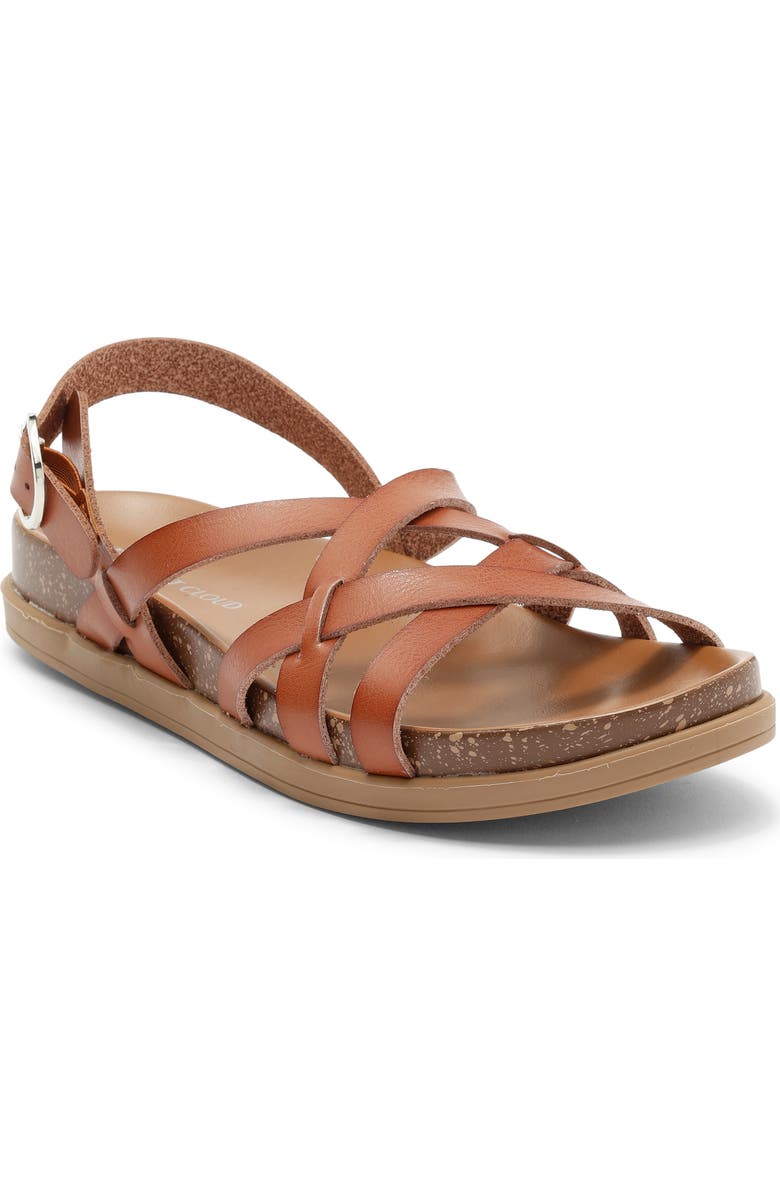 Project Cloud Faux Leather Sandal, Main, color, Dune