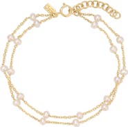 EF Collection Freshwater Pearl Station Layer Bracelet