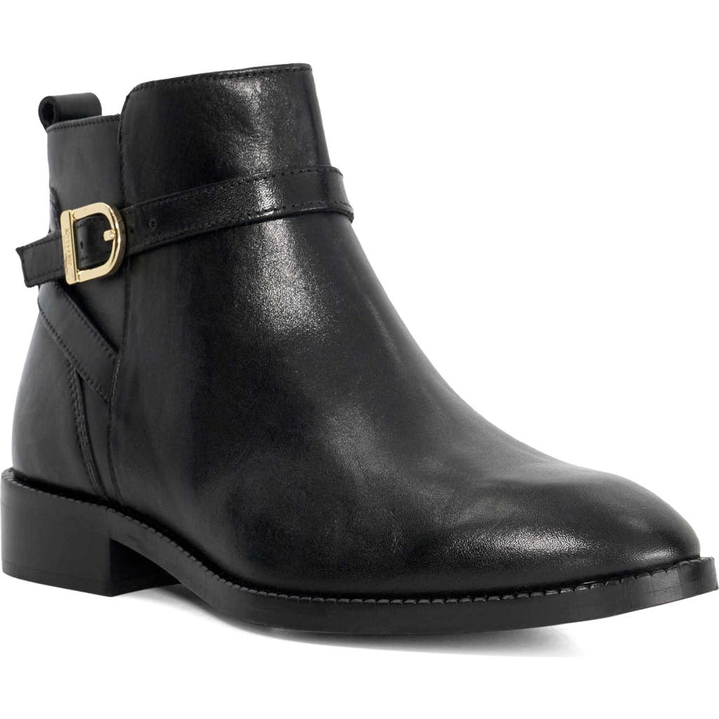 Dune London Pemma Buckle Strap Bootie In Black