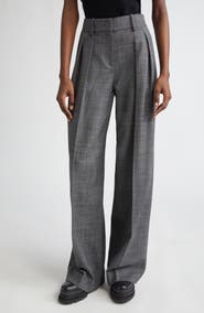 Michael Kors Collection Pleated Slouch Wool & Silk Trousers
