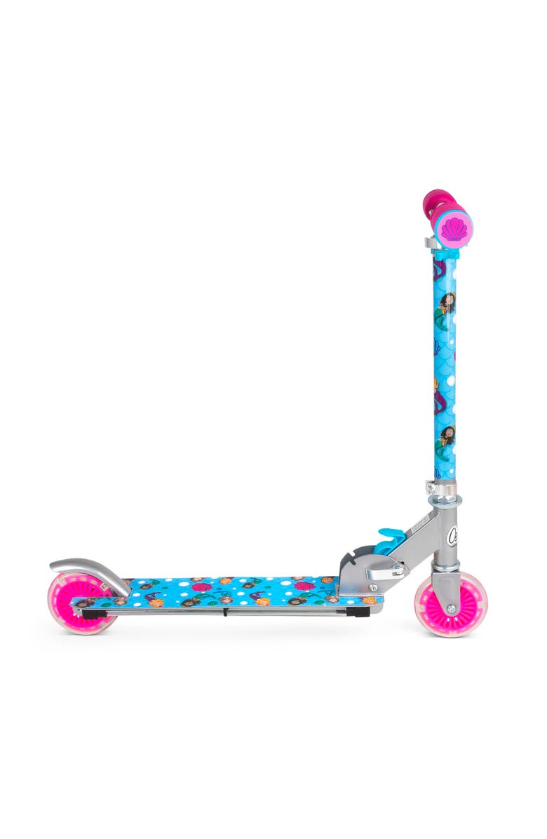 Ozbozz Flashing  Adjustable Scooter Mermaid, Lightup Wheels, Alternate, color, Multicolored