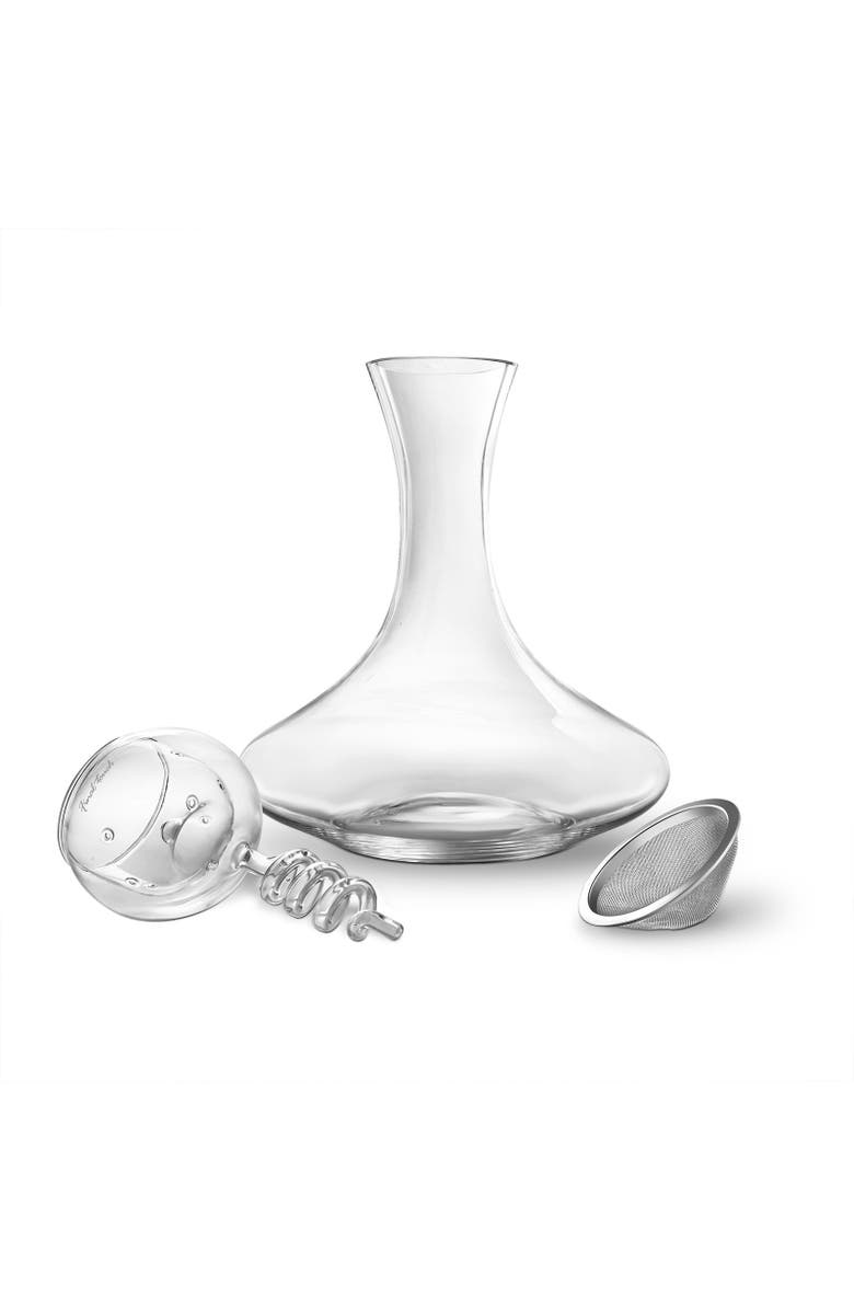 FINAL TOUCH Twister Glass Aerator & Decanter Set, Alternate, color, Clear