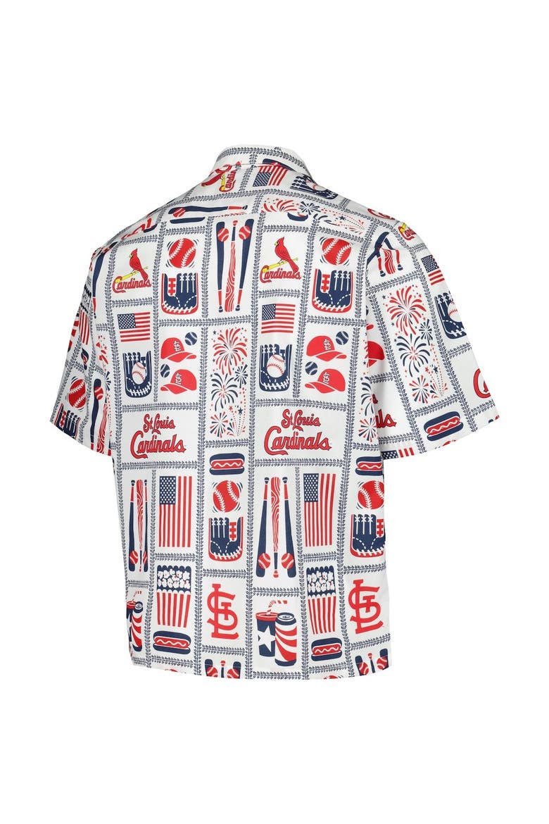 Men's Reyn Spooner White St. Louis Cardinals Americana Button-Up Shirt, Alternate, color, White