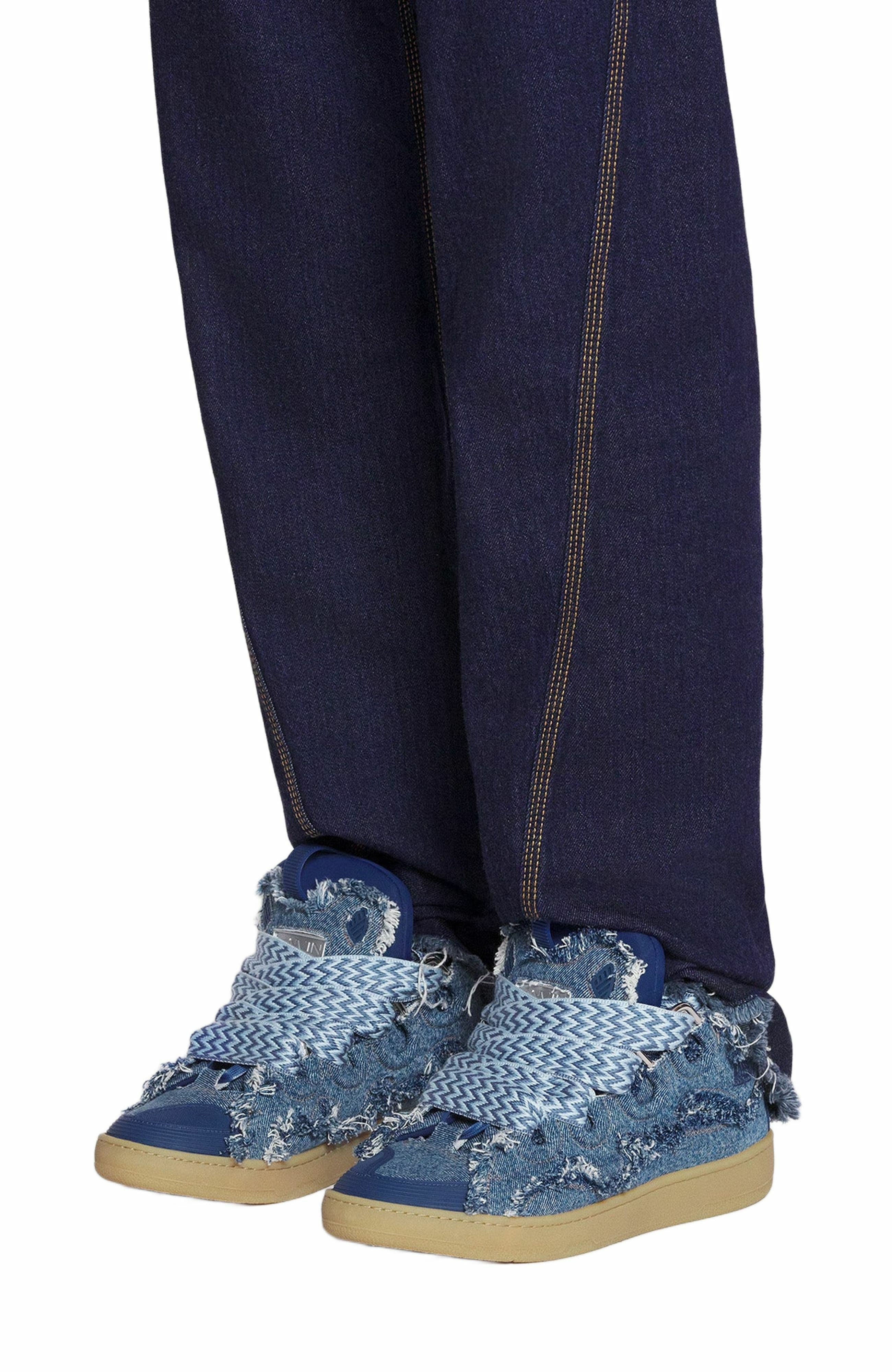 Lanvin Curb Sneakers In Denim, Alternate, color, 
