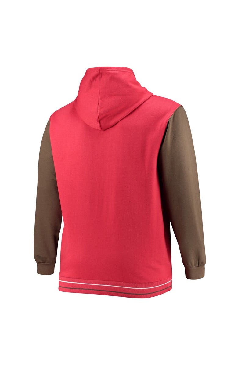 FANATICS Men's Fanatics Branded Red/Pewter Tampa Bay Buccaneers Big & Tall Block Party Pullover Hoodie, Alternate, color, Red