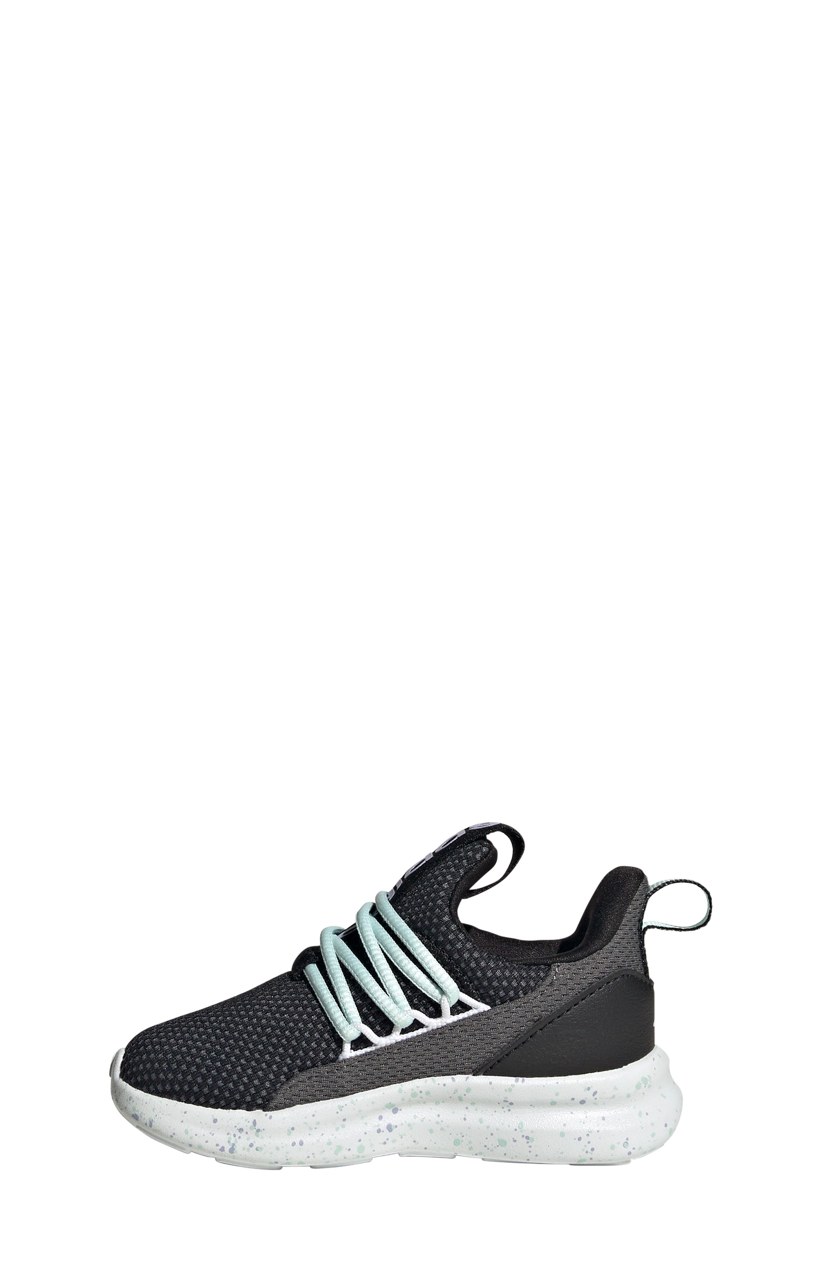 adidas Kids' Lite Racer Adapt 7.0 Sneaker, Alternate, color, Black/ Violet/ Mint