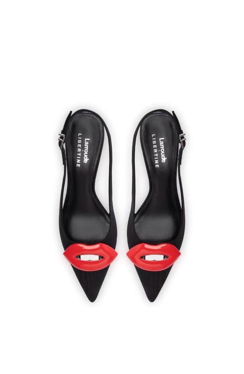 Larroude Larroudé X Libertine Lips Pump Lo In Black
