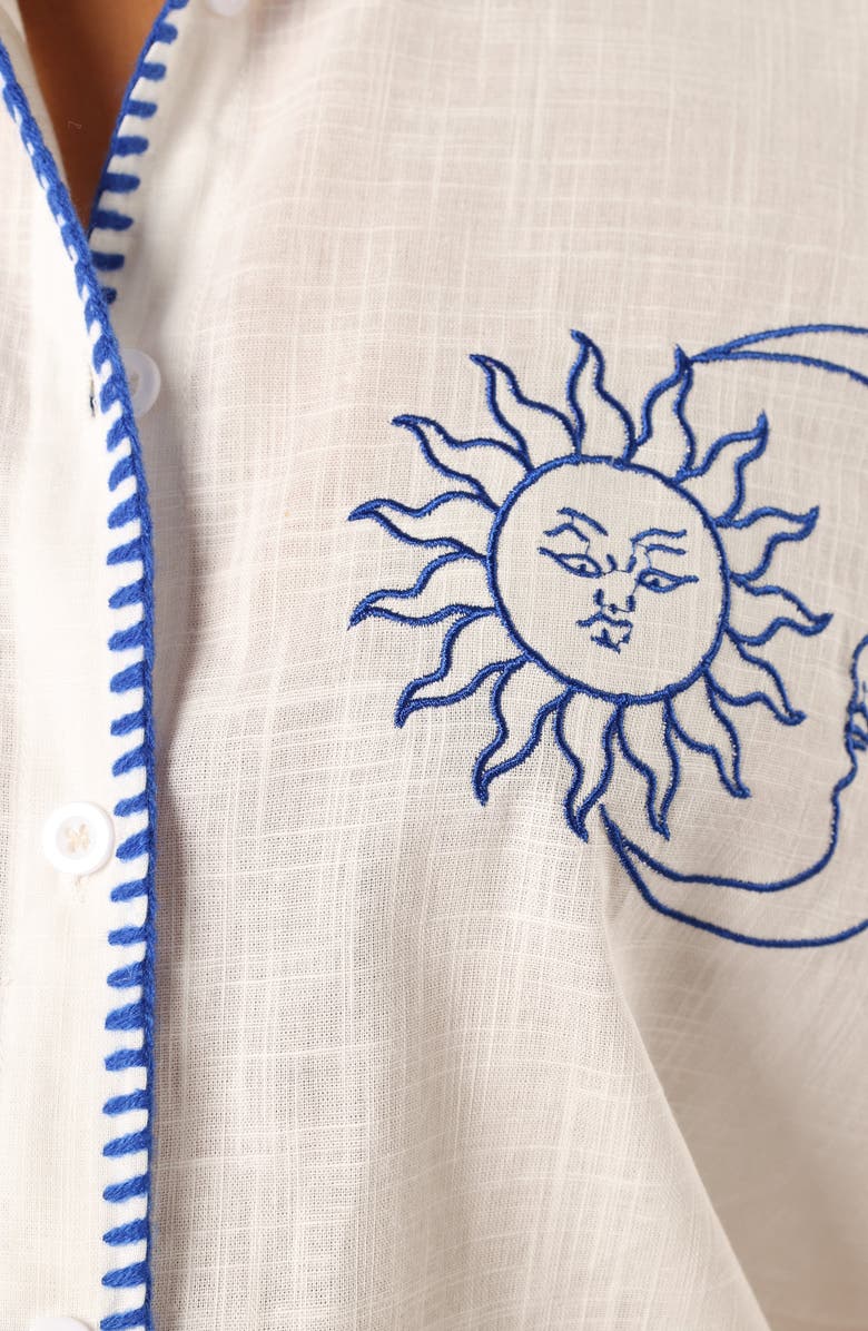 Petal & Pup Tobi Whipstitch Button-Up Shirt & Shorts Set, Alternate, color,