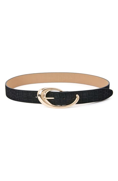 Sculpted Flow Leather Belt