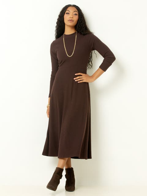 Ribbed Midi Dress