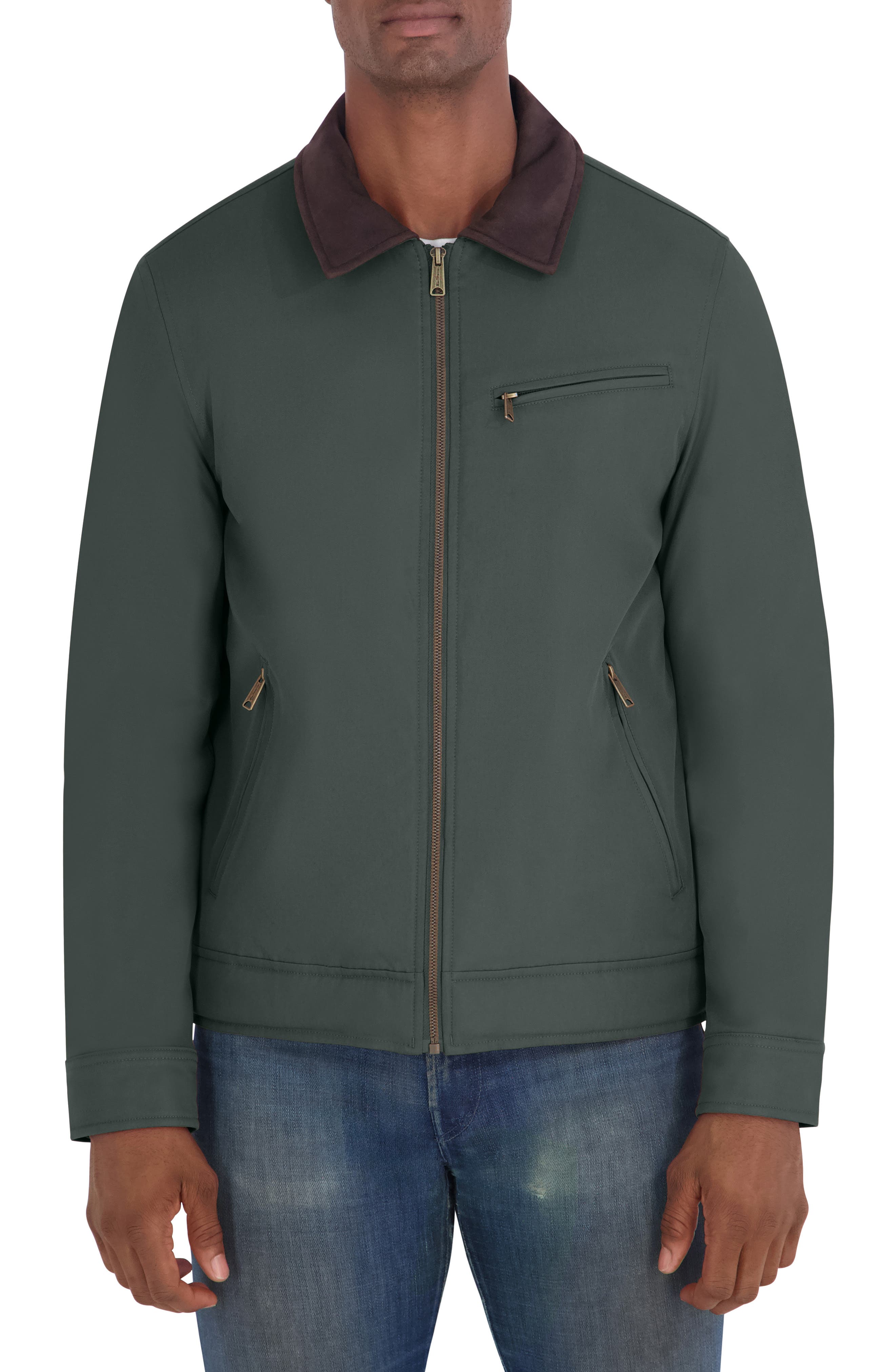 Zip Front Harrington Jacket