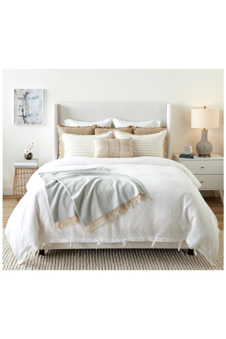 Celine Fringed Herringbone Cotton Throw, Alternate, color, SALMON