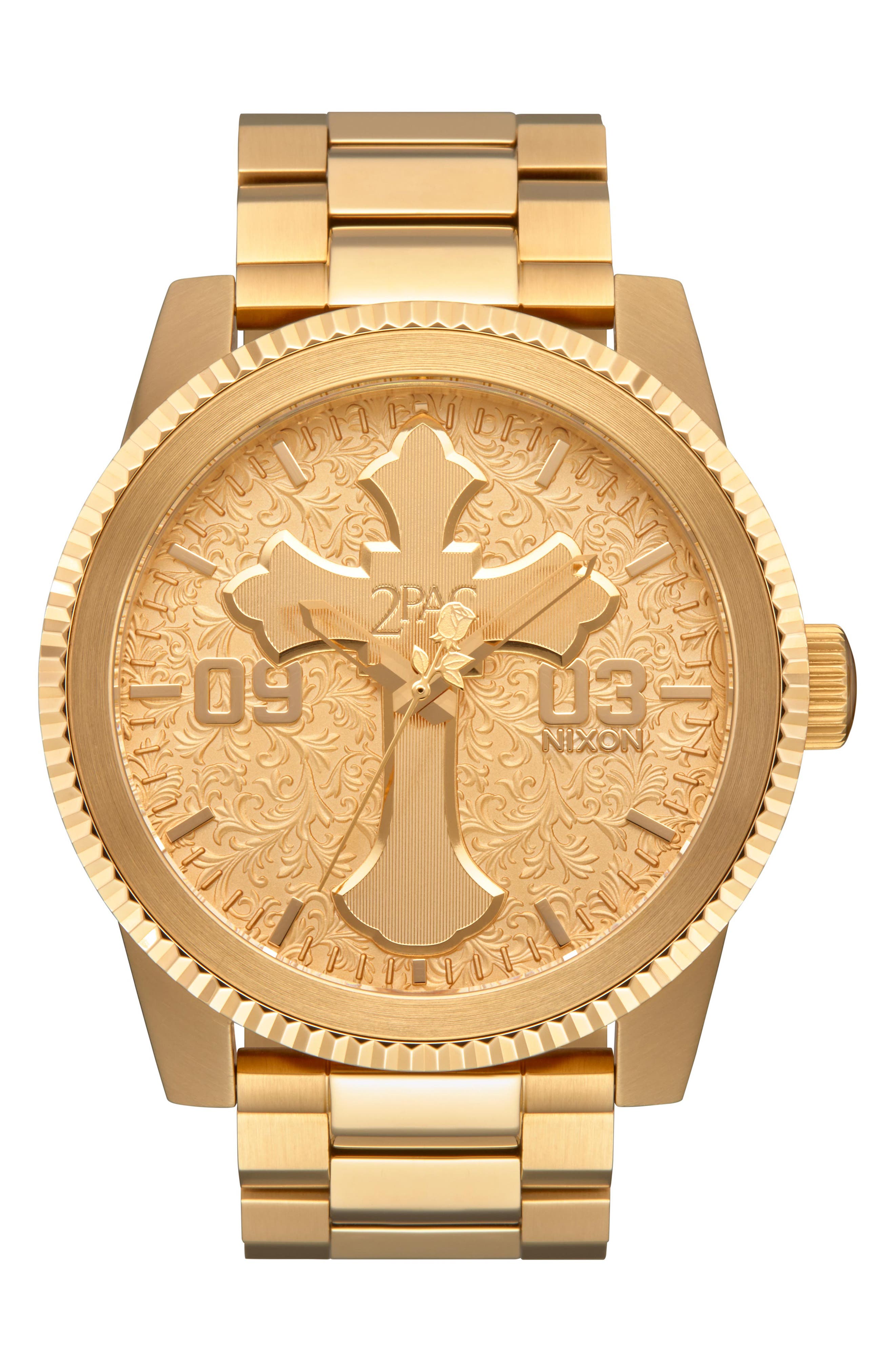 Nixon x 2PAC Corporal Bracelet Watch, 43mm | Nordstrom