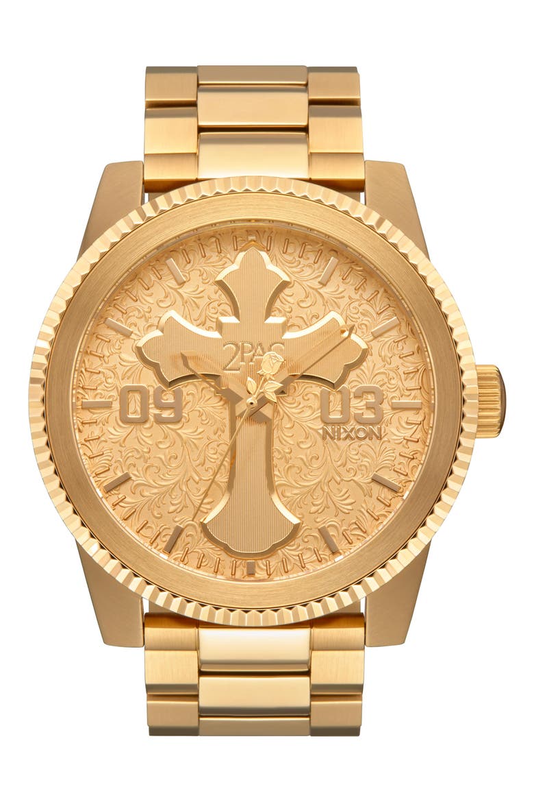 Nixon x 2PAC Corporal Bracelet Watch, 43mm | Nordstrom