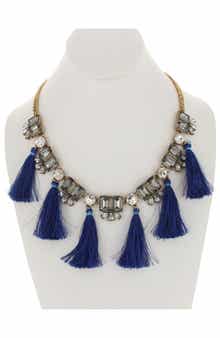 OLIVIA WELLES Tassel Bib Necklace