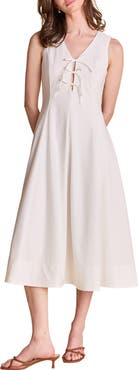 Endless Rose Front Bow Tie Midi Dress