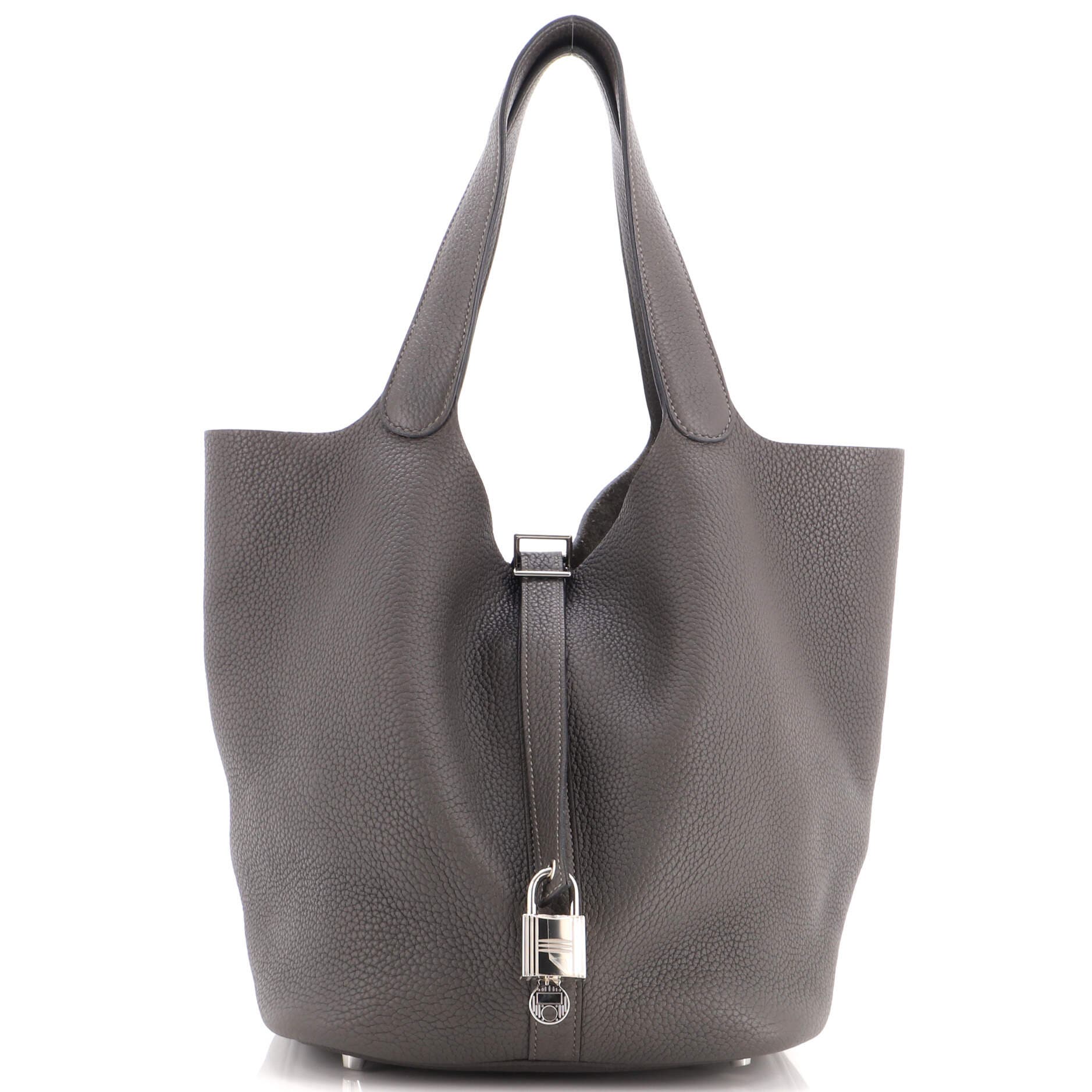 Picotin Lock Bag Clemence GM, Main, color, Grey