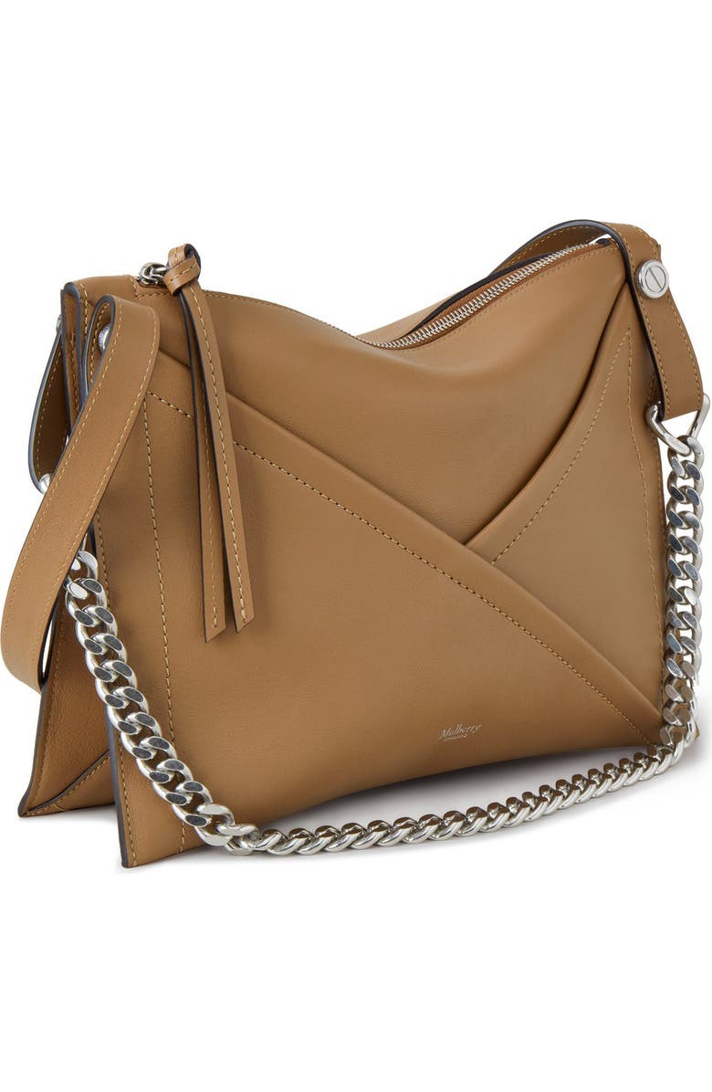 Mulberry Zipped Calfskin Leather Shoulder Bag, Alternate, color,