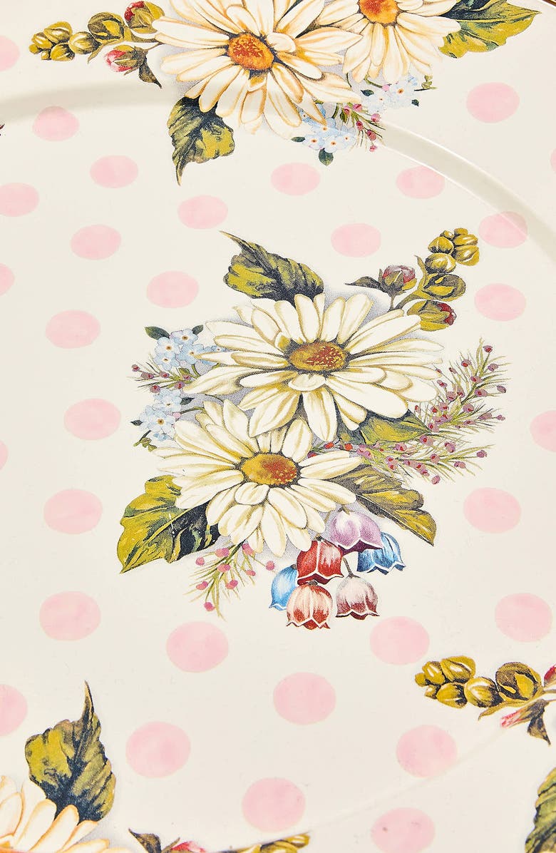 MACKENZIE CHILDS Wildflowers Pink Large Pedestal Platter, Alternate, color, Pink