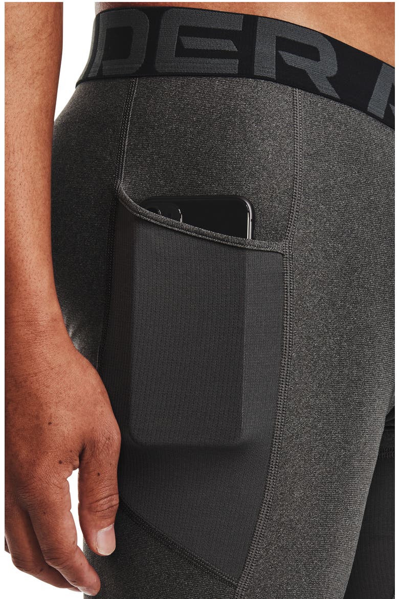 HeatGear® 3/4 Leggings, Alternate, color, CARBON HEATHER