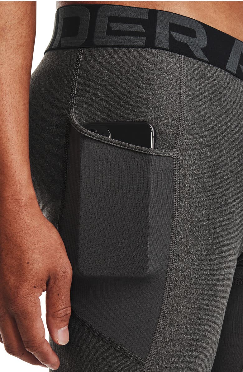 Under Armour HeatGear<sup>®</sup> 3/4 Leggings, Alternate, color, Carbon Heather