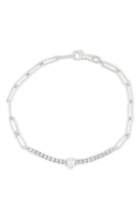 Diamond Paperclip Chain Bracelet - 0.30 ctw