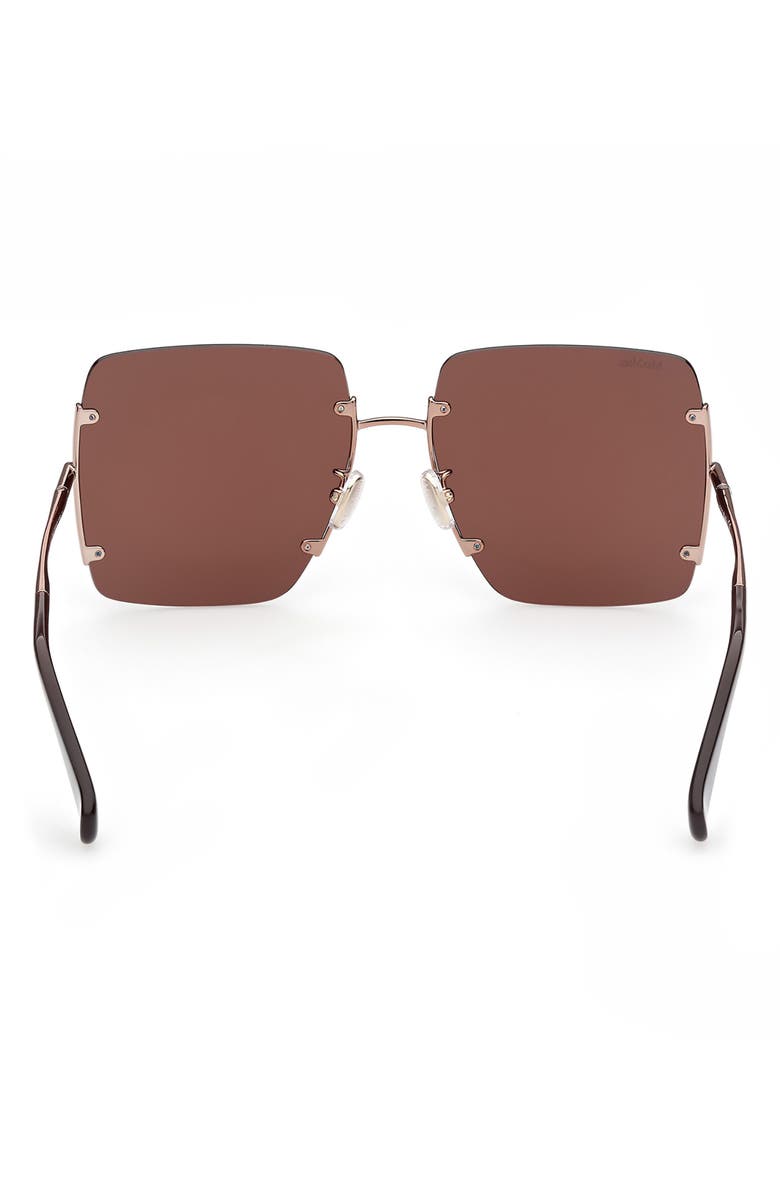 Max Mara 60mm Geometric Sunglasses, Alternate, color, Bronze/ Other / Brown