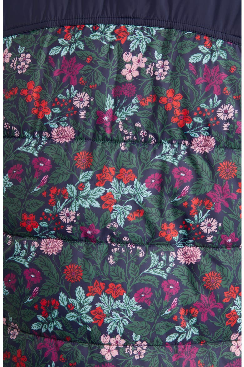Elberry Floral Puffer Coat, Alternate, color, ART CRAFT FLORAL