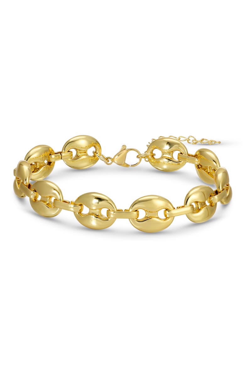 Set of 3 Laurel Bracelets, Alternate, color, GOLD
