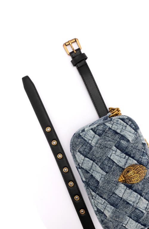 Kurt Geiger London Denim Belt Bag In Blue/midnight