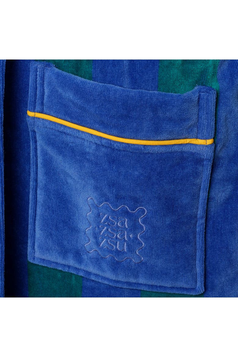 Tabea Embroidered Velvet 100% Cotton Luxe Comfort, Alternate, color, Blue-Green