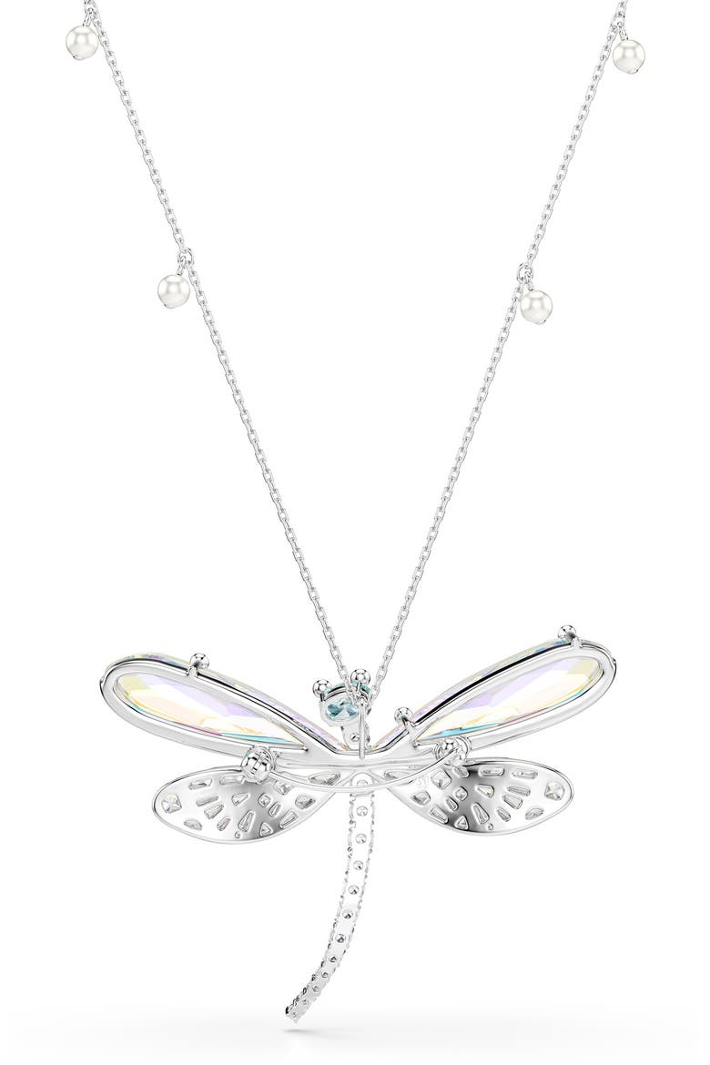 x Ariana Grande Capsule Dragonfly Faux Pearl Necklace, Alternate, color, SILVER/ MULTI