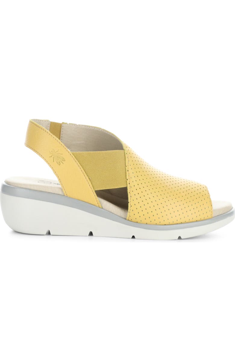 Fly London Nisi Platform Wedge Sandal, Alternate, color, 001 Bumblebee Mousse