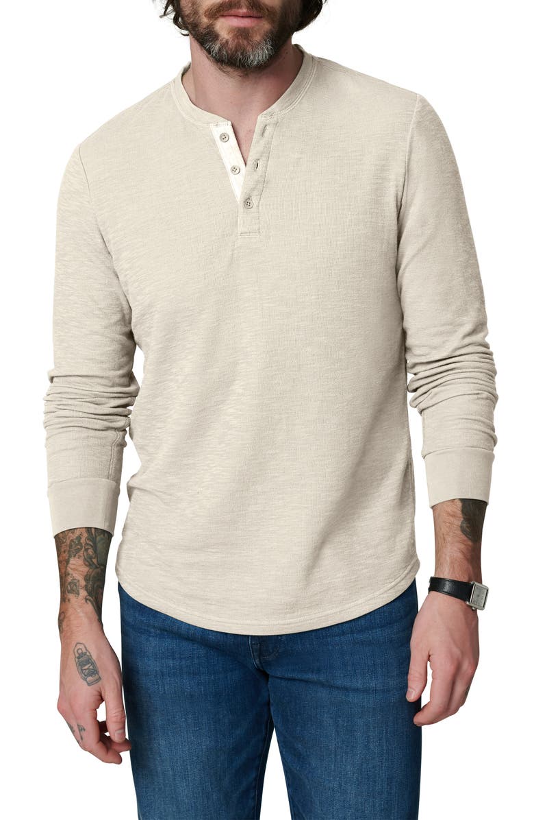 Joe's Double Face Thermal Henley Shirt, Main, color, Chalk