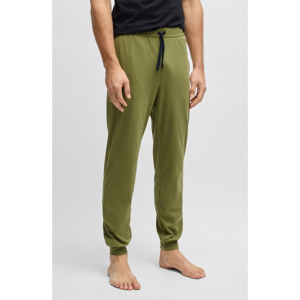 Hugo Boss Boss Mix Match Pajama Joggers In Medium Green