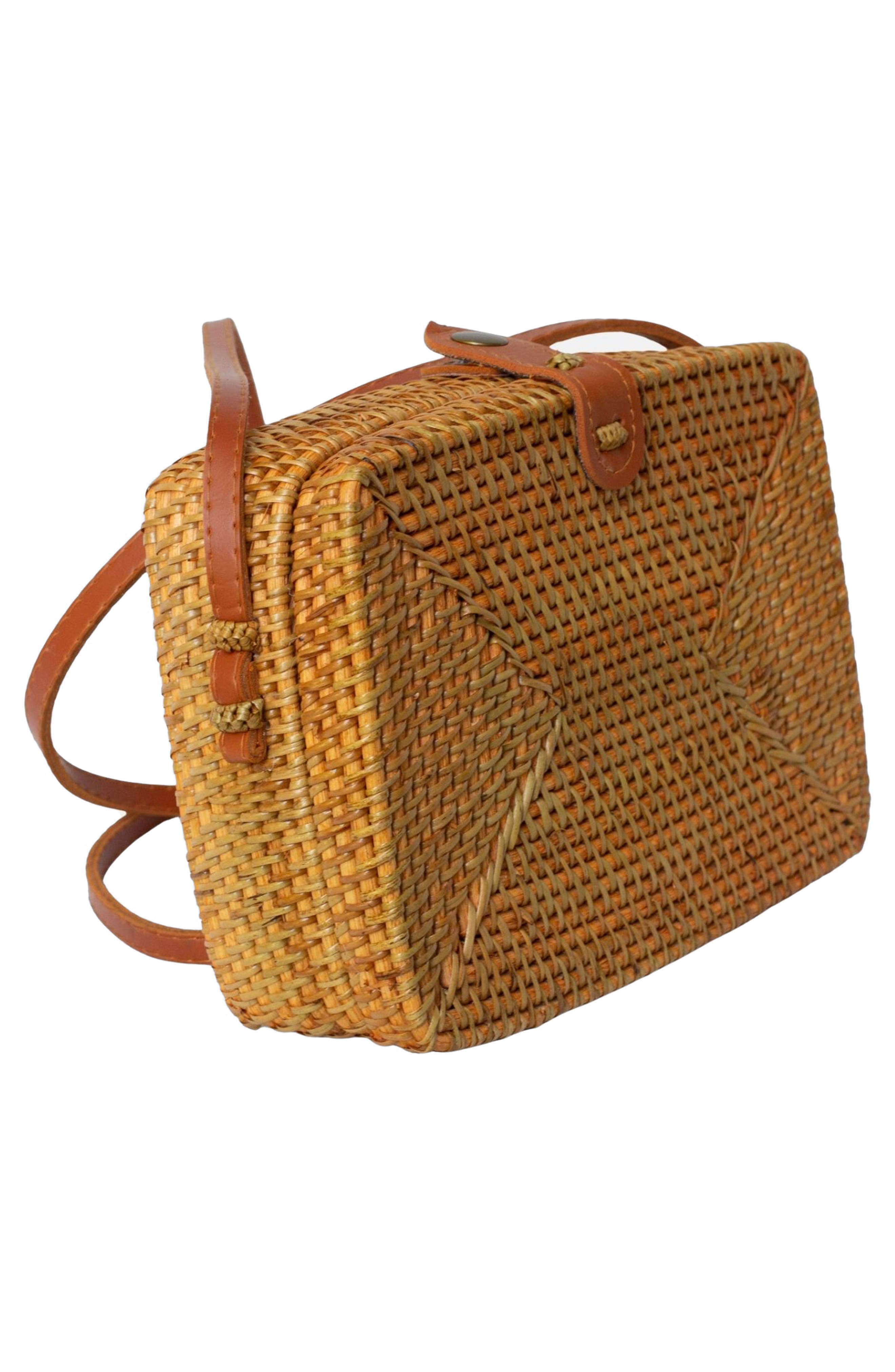 Jelavu Rae Handwoven Rattan Crossbody Bag, Alternate, color, Tan