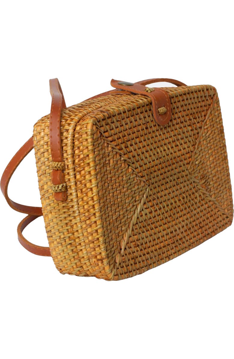 Jelavu Rae Handwoven Rattan Crossbody Bag, Alternate, color, Tan