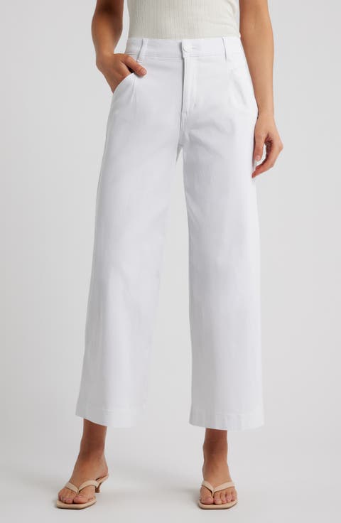 Wyatt Skyrise Crop Wide Leg Twill Pants (Regular & Petite)