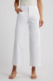 Wit & Wisdom Wyatt Skyrise Crop Wide Leg Twill Pants