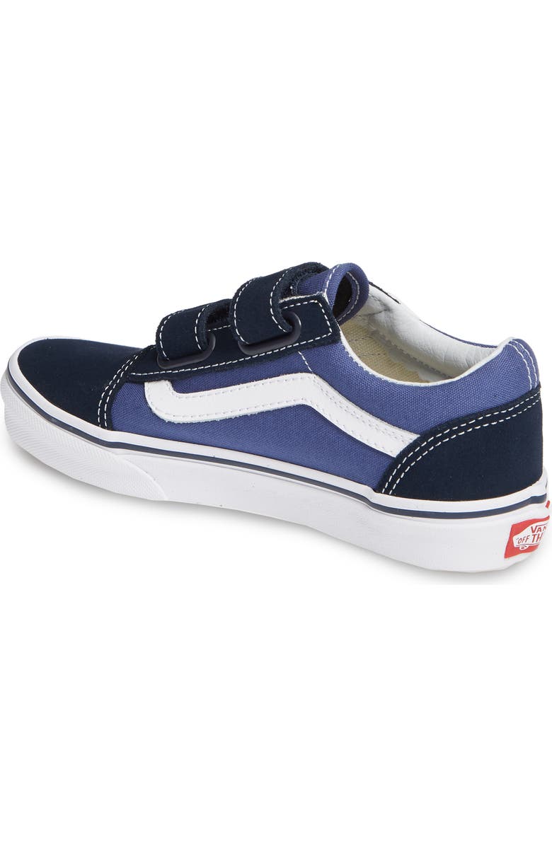 Vans Kids' Old Skool V Sneaker, Alternate, color, Navy/ True White