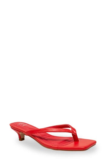 Chase & Chloe Chase And Chloe Raya Kitten Heel Sandal In Red